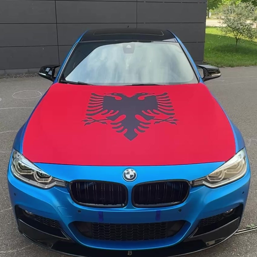 Motorhauben-Flagge Albanien